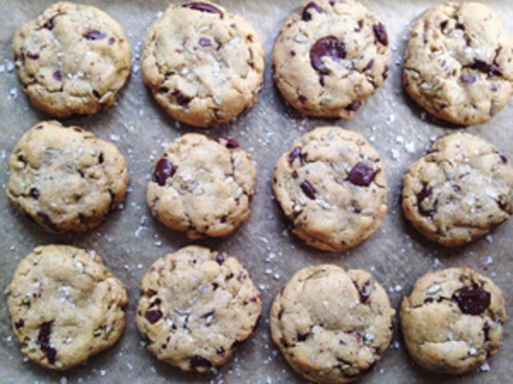 Dark Chocolate, Sunflower Seed & Sea Salt Cookies