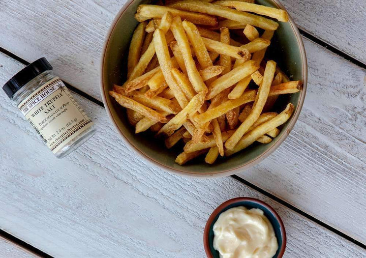 Belgian Frites with Black Truffle Aioli 