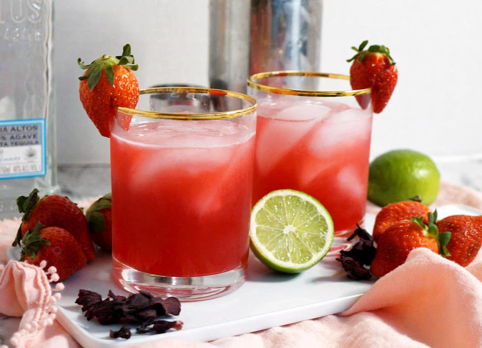 Strawberry Hibiscus Margarita