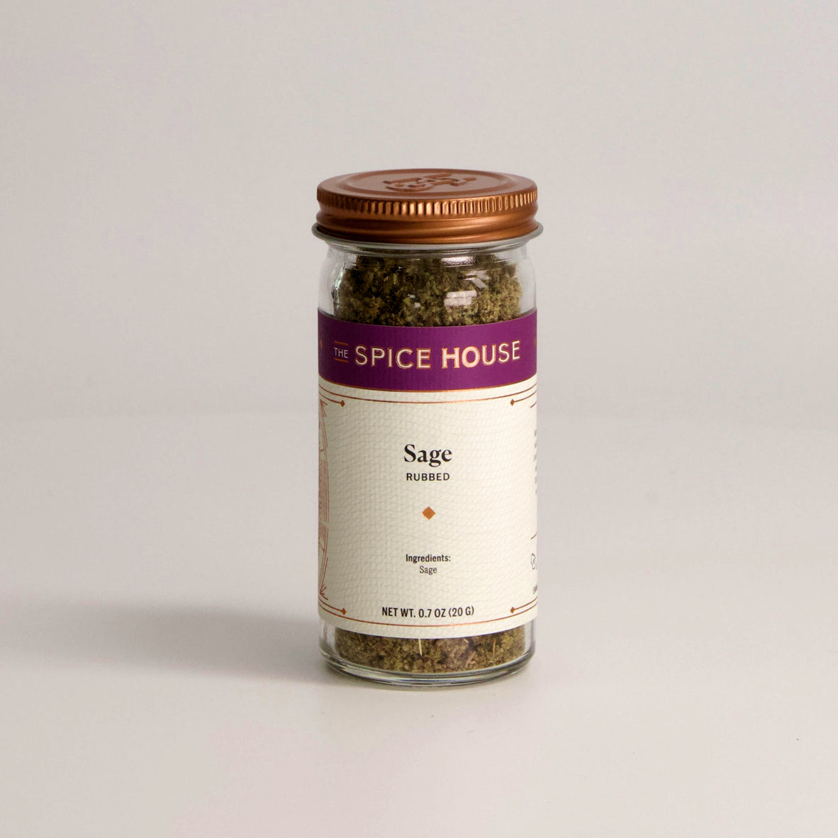 Dried Rubbed Sage | Rubbed Sage Leaf | The Spice House Jar, 1/2 Cup, 0.7 oz.
