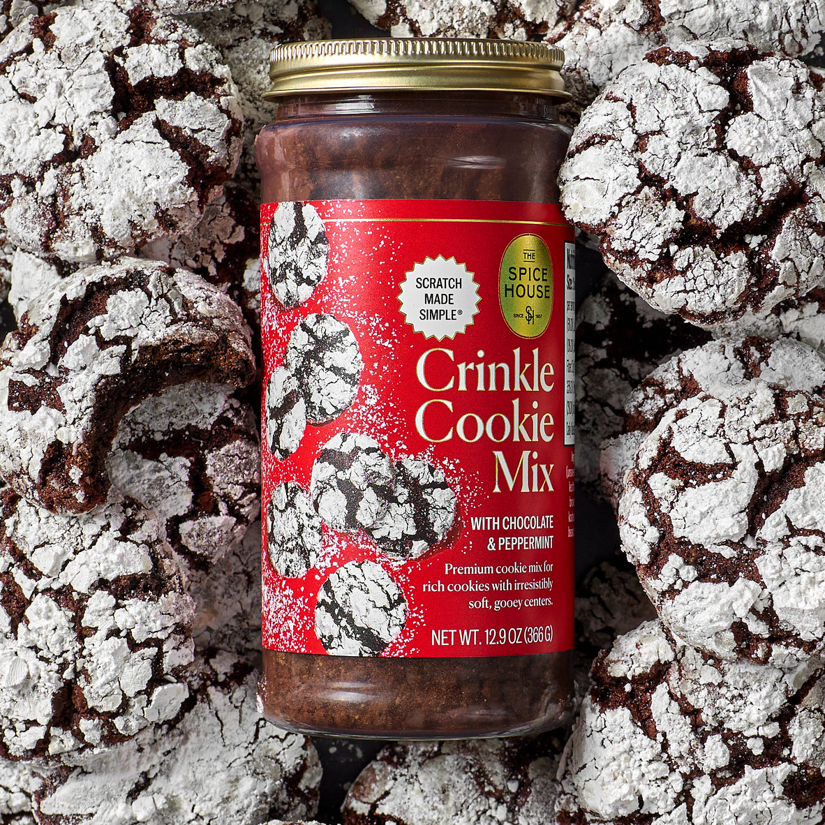 Crinkle Cookie Mix with Chocolate & Peppermint