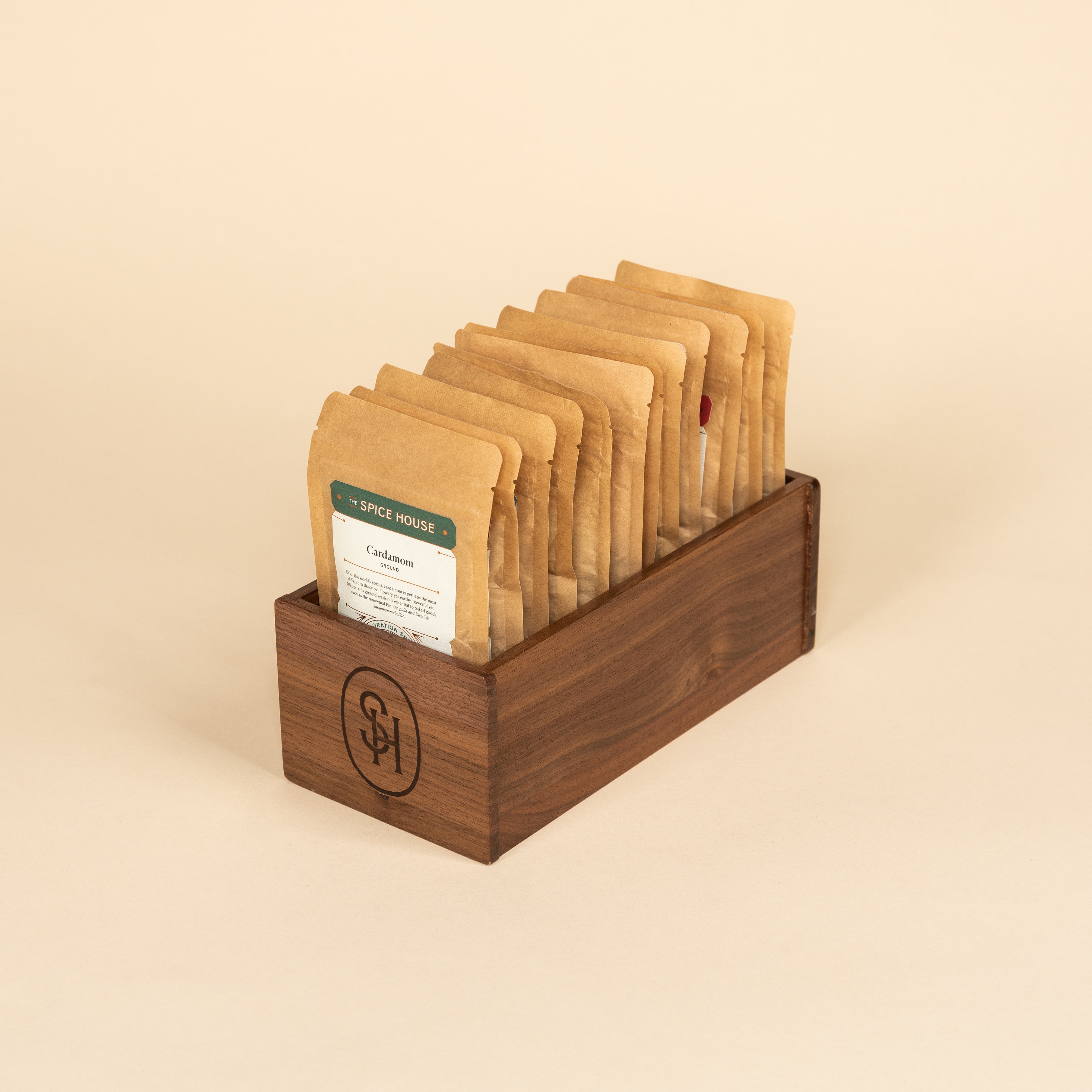 Natural Wood Spice Flatpack Organizer - The Spice House