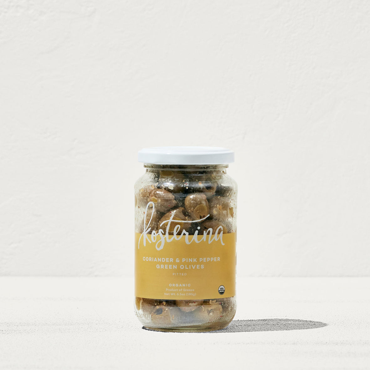 Kosterina Coriander and Pink Pepper Green Olives