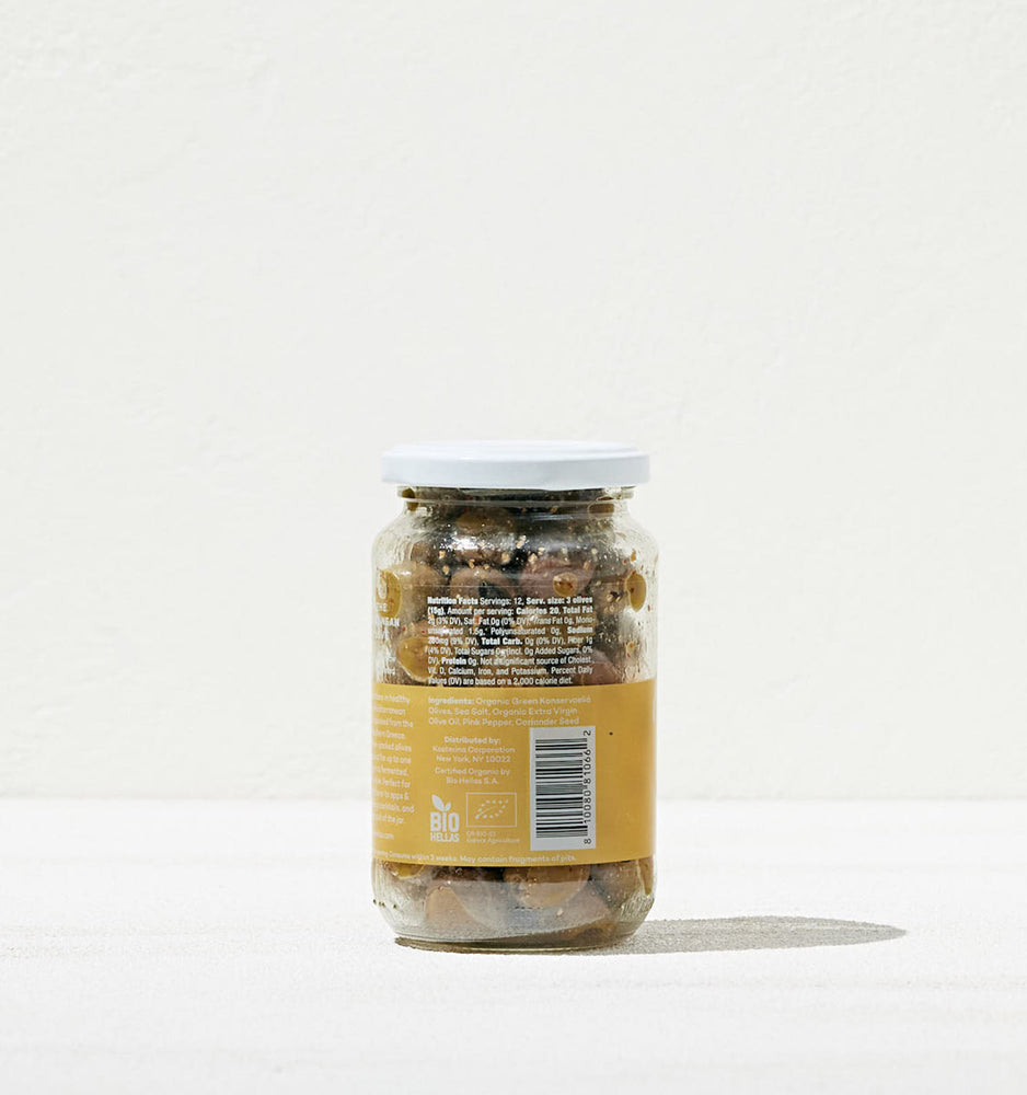 Kosterina Coriander and Pink Pepper Green Olives