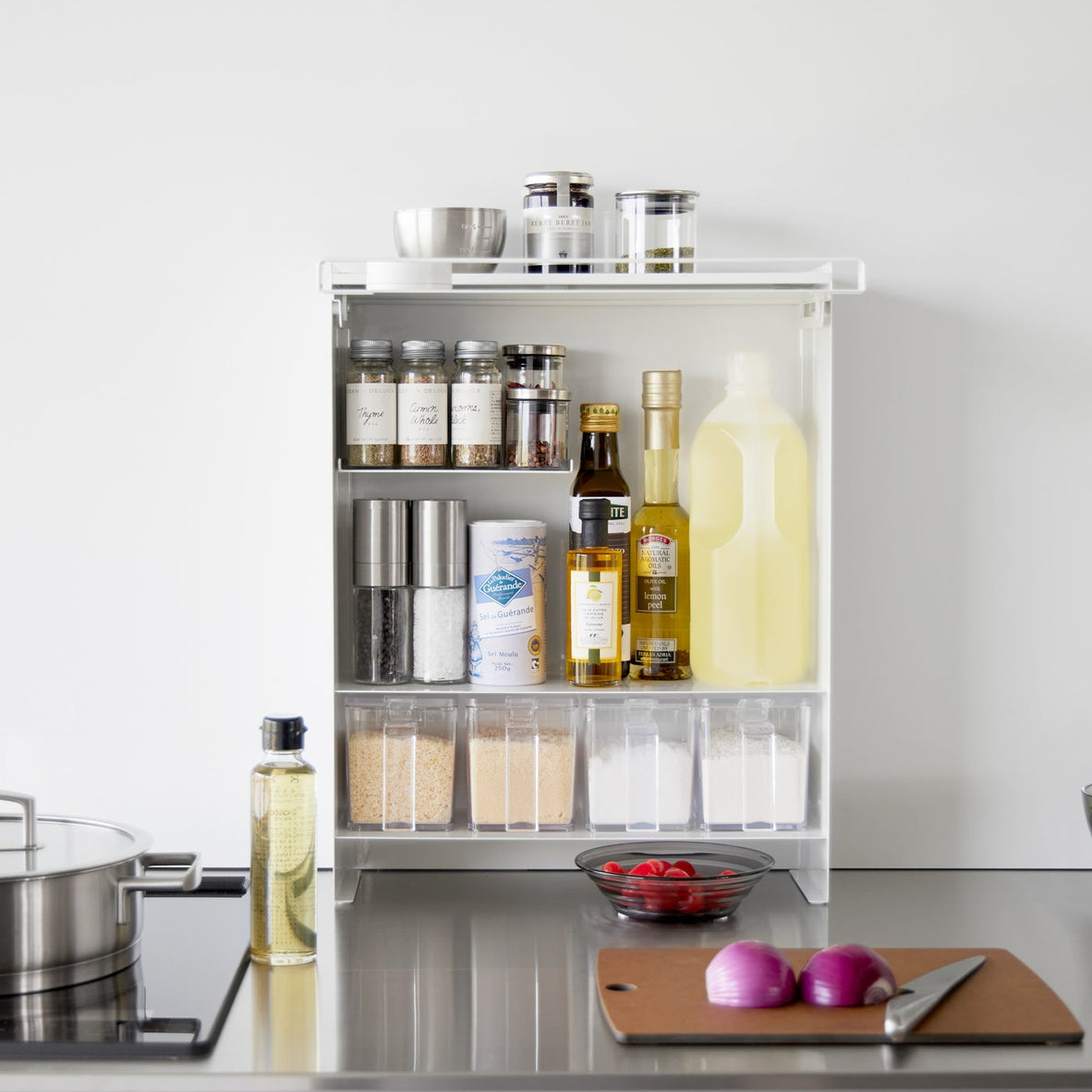 Concealable Spice Rack - Steel