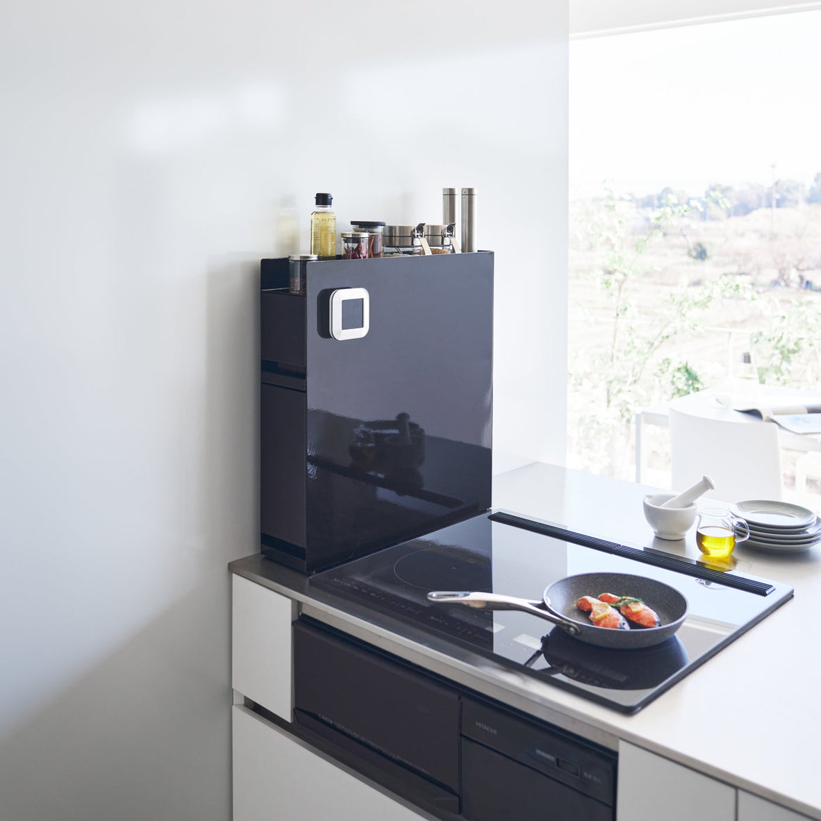 Two-Tier Sliding Drawer Seasoning Rack - Steel