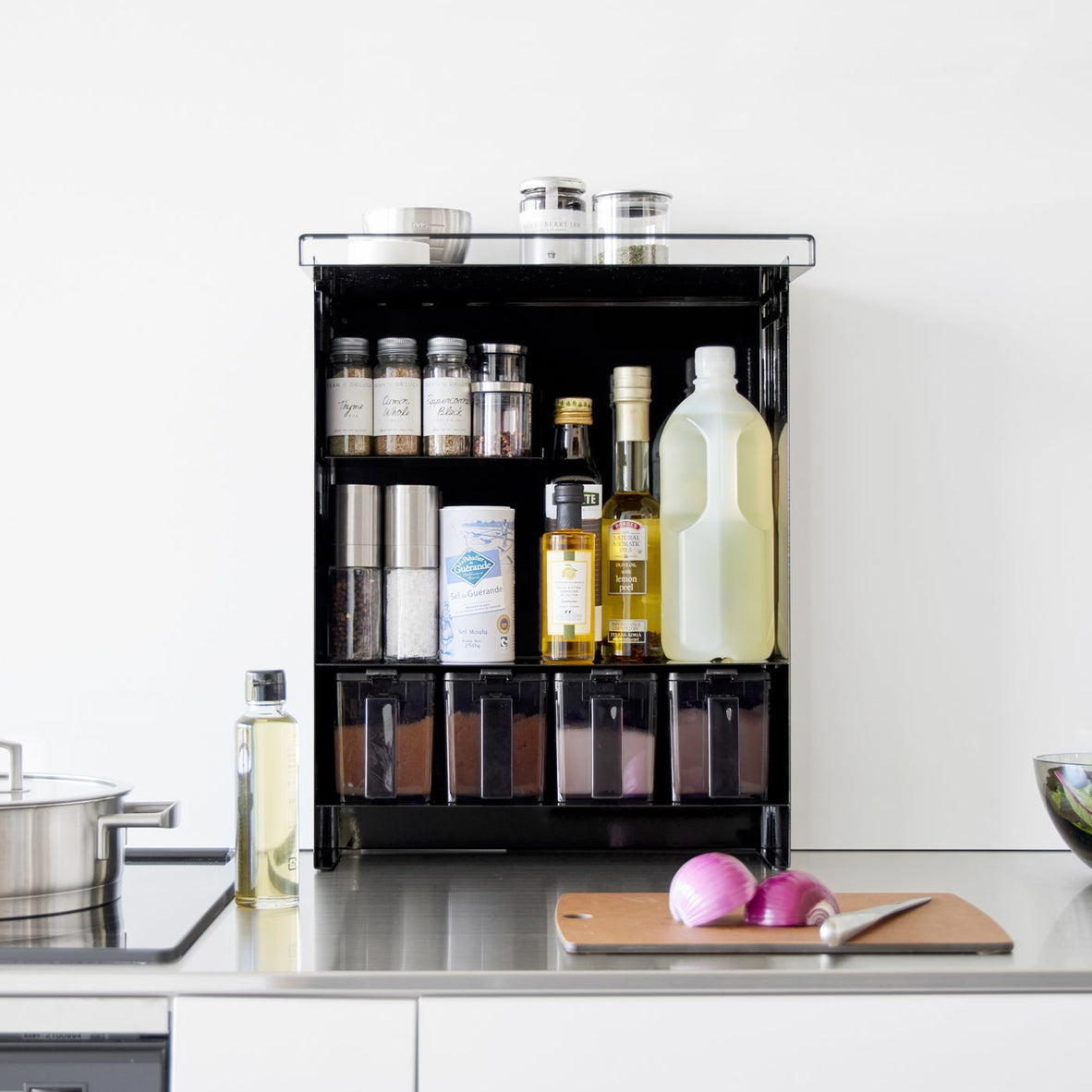 Concealable Spice Rack - Steel
