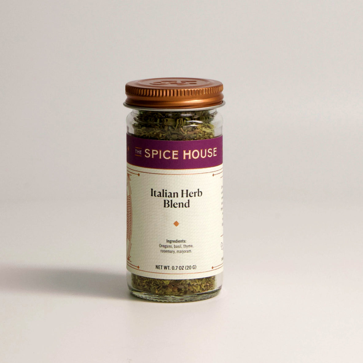 Italian Herb Blend, 0.7 oz or 2 oz Jar, 1/2 Cup, 0.7 oz.