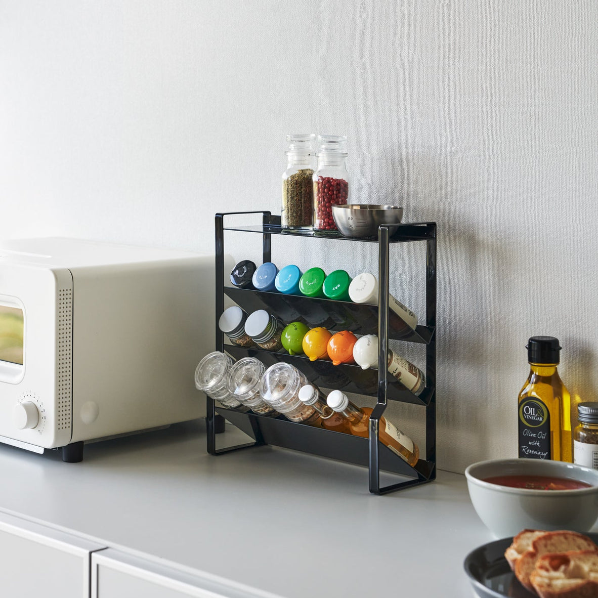 Four-Tier Slim Spice Rack - Steel