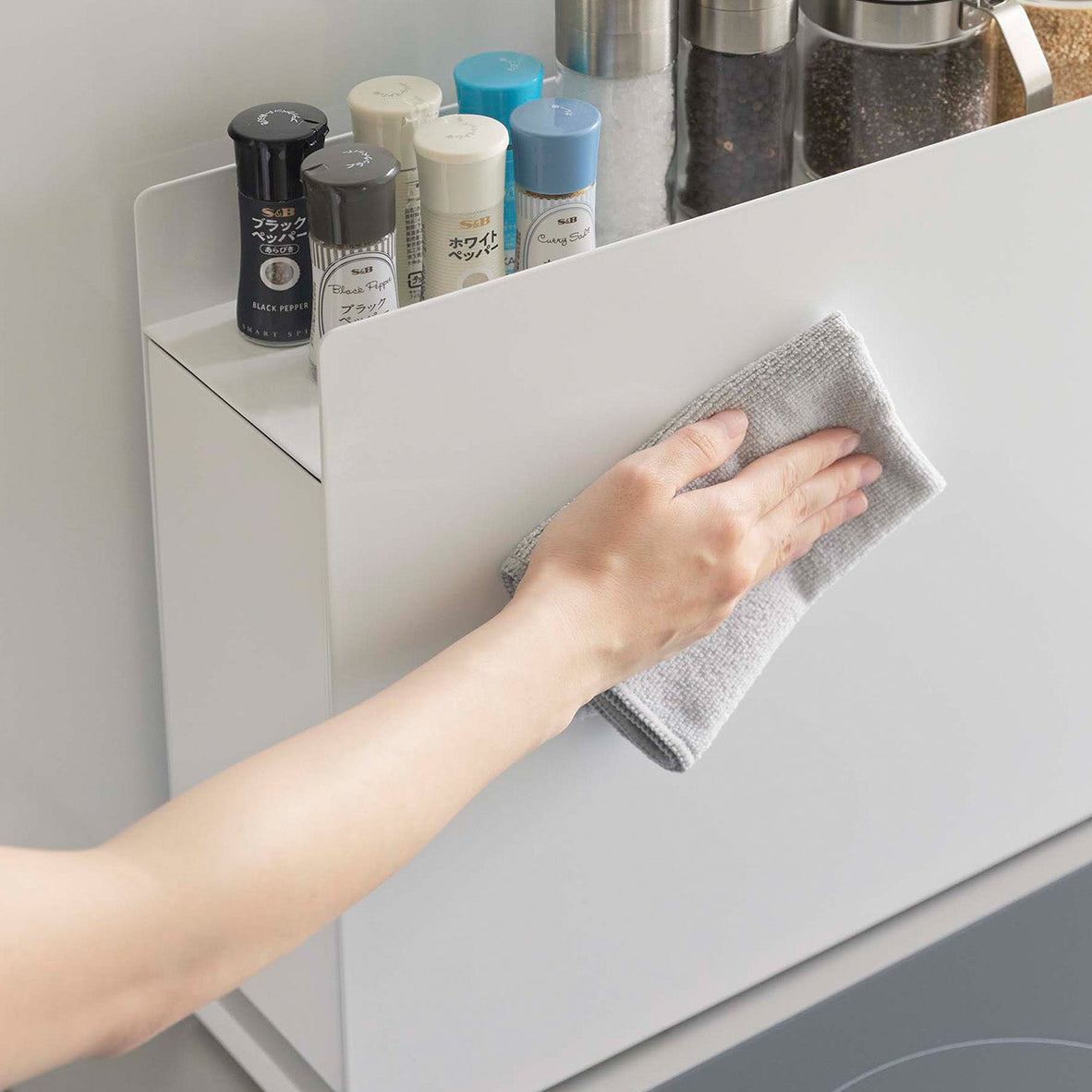 Sliding Drawer Seasoning Rack - Steel