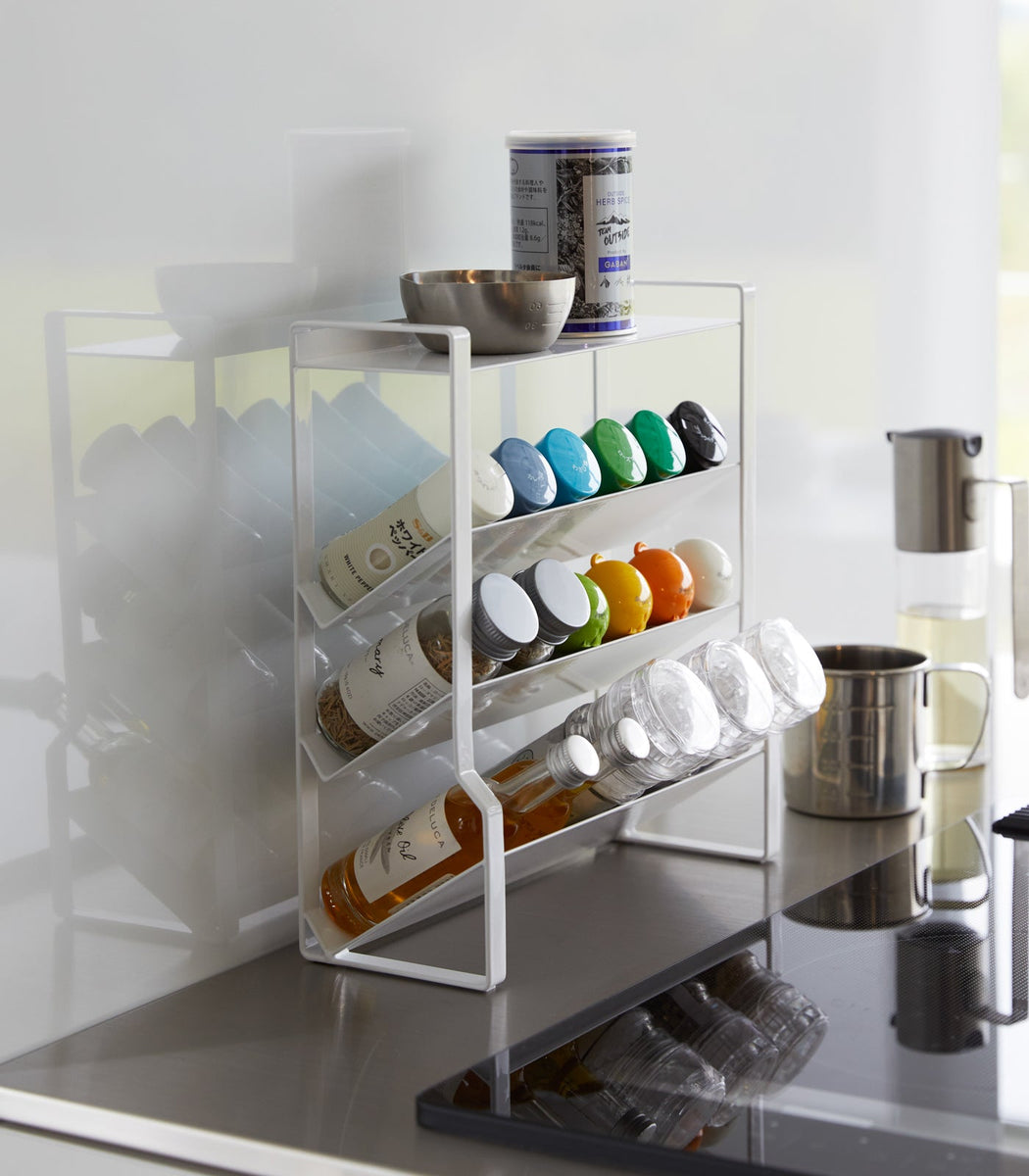 Four-Tier Slim Spice Rack - Steel - The Spice House