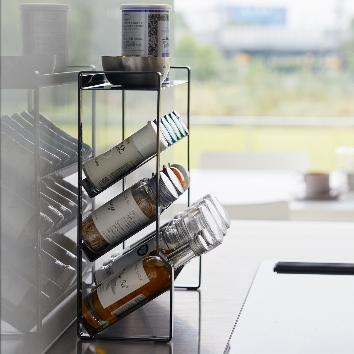 Four-Tier Slim Spice Rack - Steel