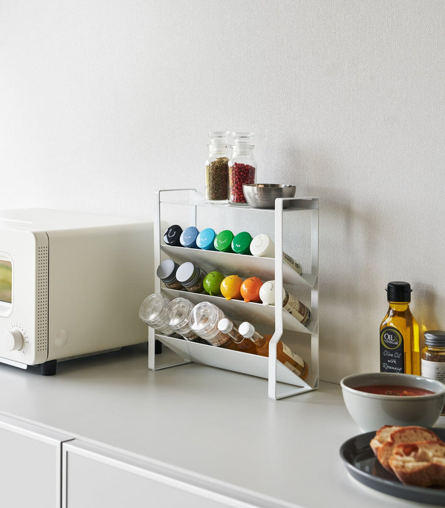 Four-Tier Slim Spice Rack - Steel - The Spice House