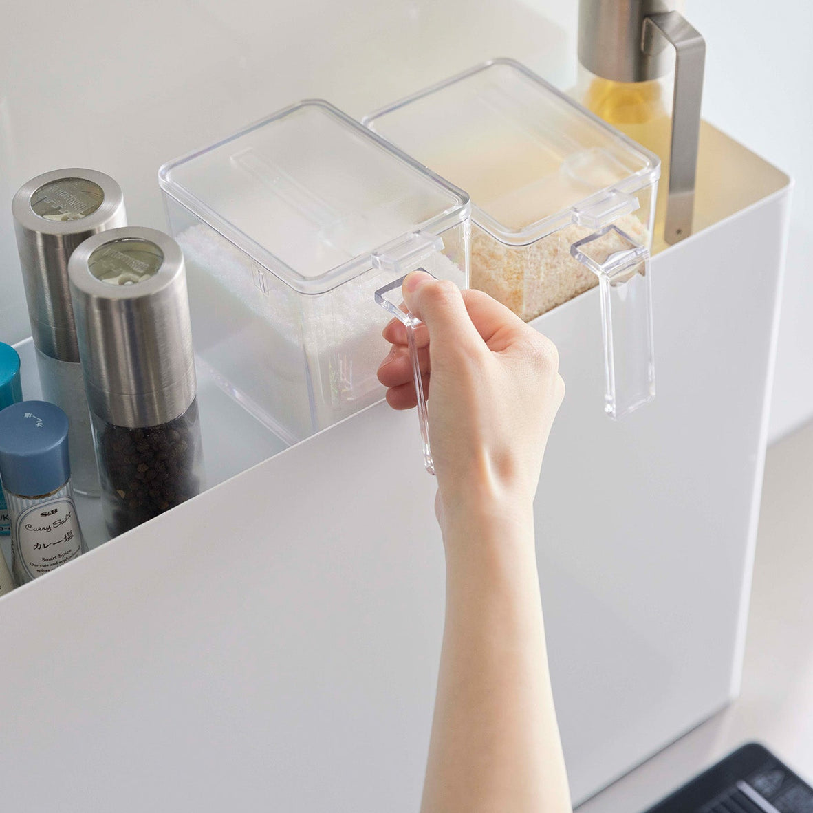 Sliding Drawer Seasoning Rack - Steel