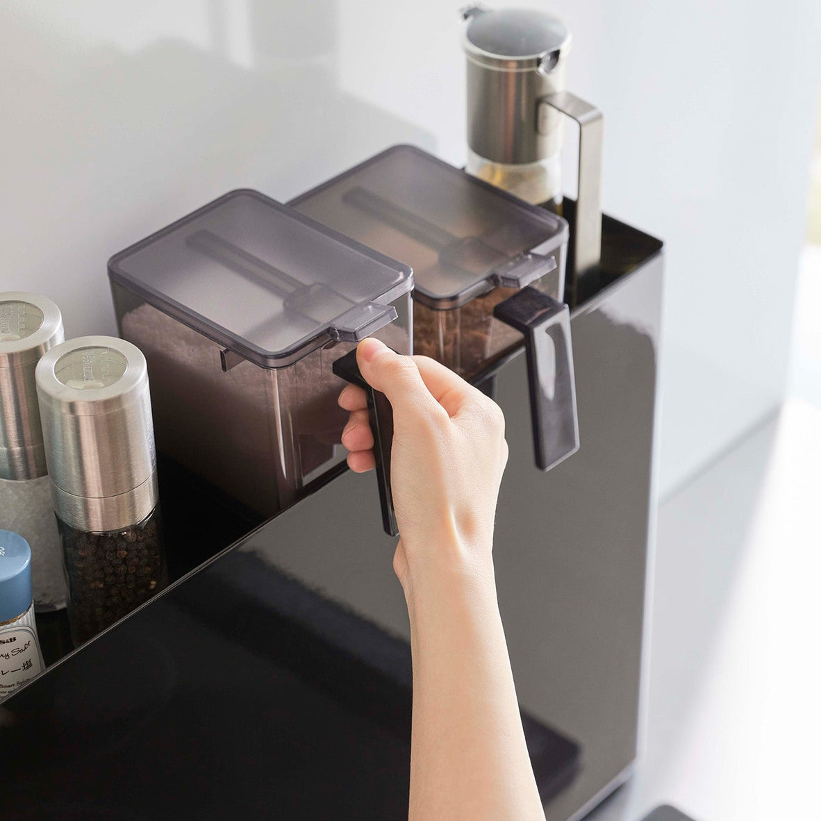 Sliding Drawer Seasoning Rack - Steel