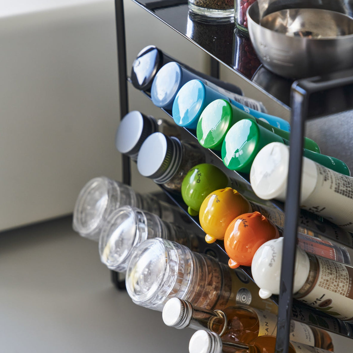 Four-Tier Slim Spice Rack - Steel