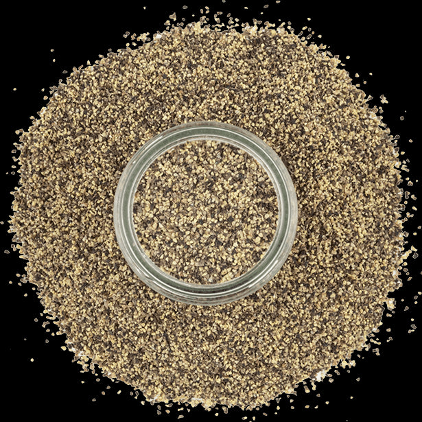 overhead view of ground pepper