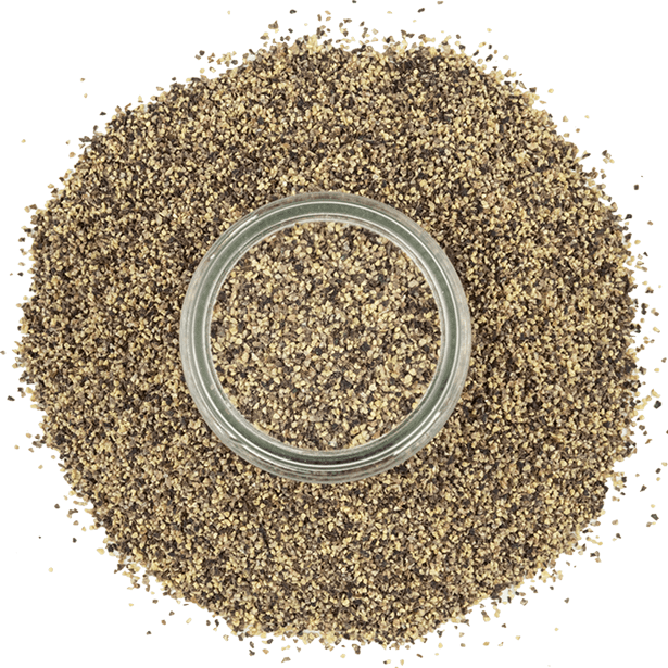 overhead view of ground pepper