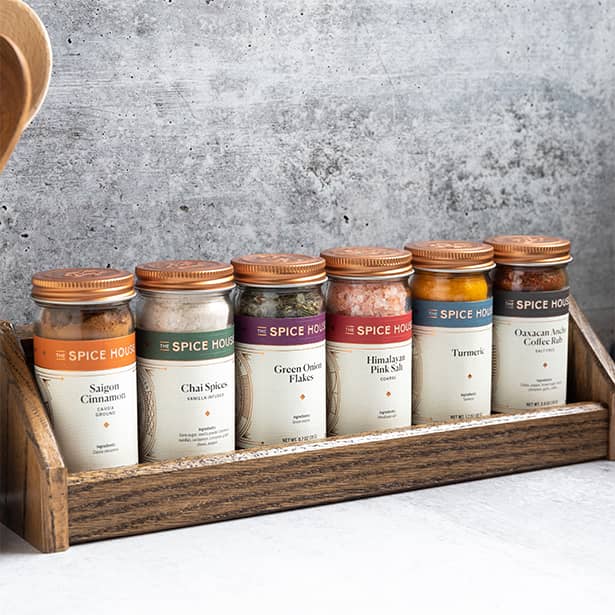 Floating Oak Spice Rack