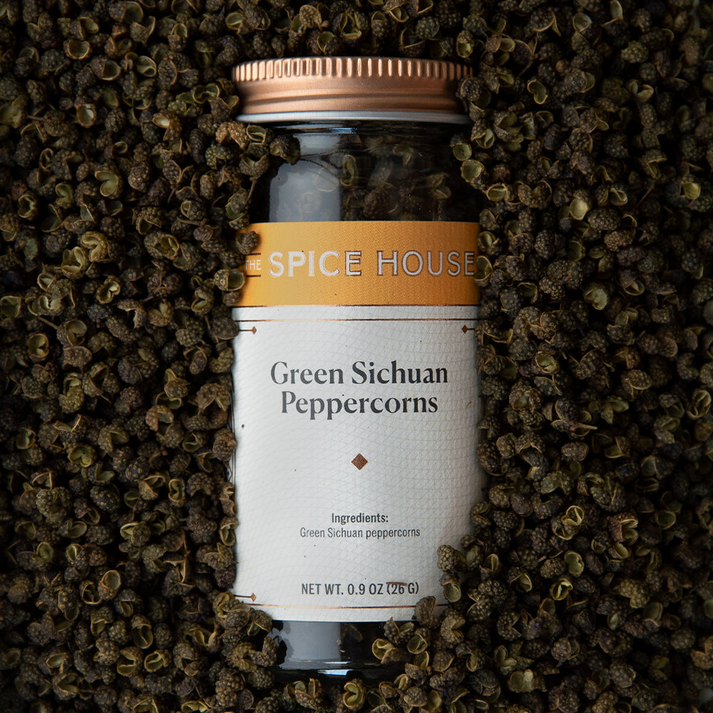 Green Sichuan Peppercorns, 0.9 oz Jar - The Spice House