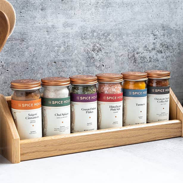 Floating Oak Spice Rack