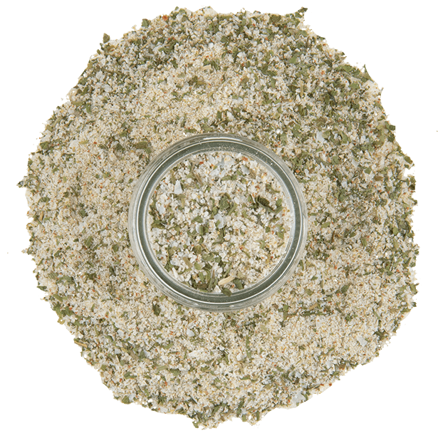 overhead view of ranch dressing mix