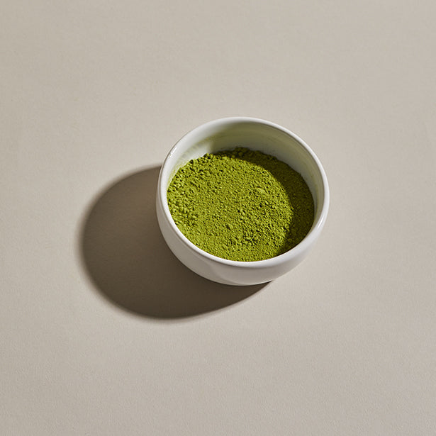 matcha green tea powder in bowl