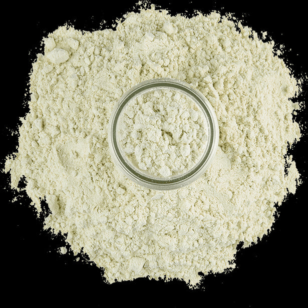 overhead view of wasabi powder